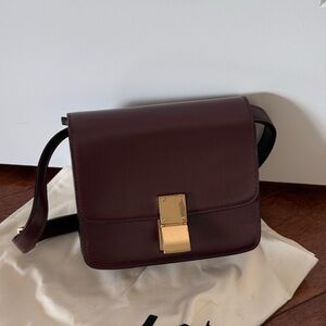 Mini Celine Box - Burgundy